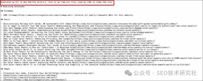 Robots.txt structure.